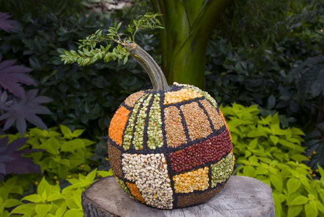 Decorated pumpkin