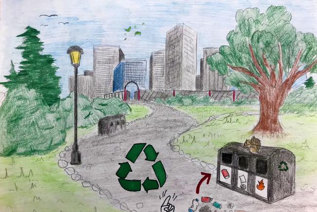Recycling of waste drawing | Recycle poster, Flip book activities, Save  earth posters