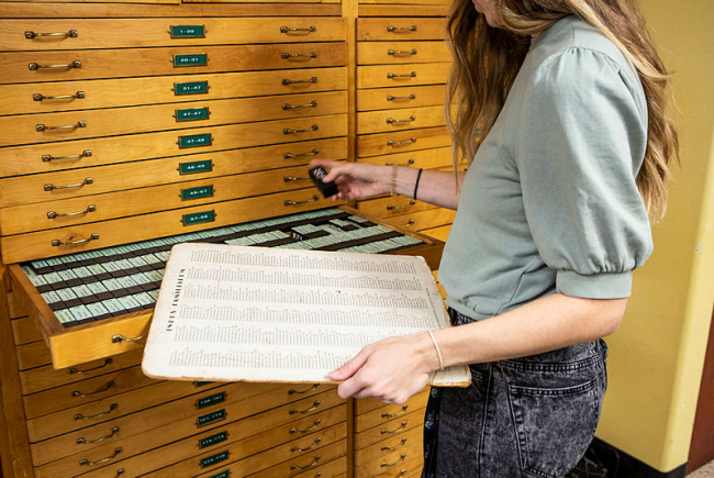 The seed library of the collections management team is a reference tool for confirming the identification of certain seeds.