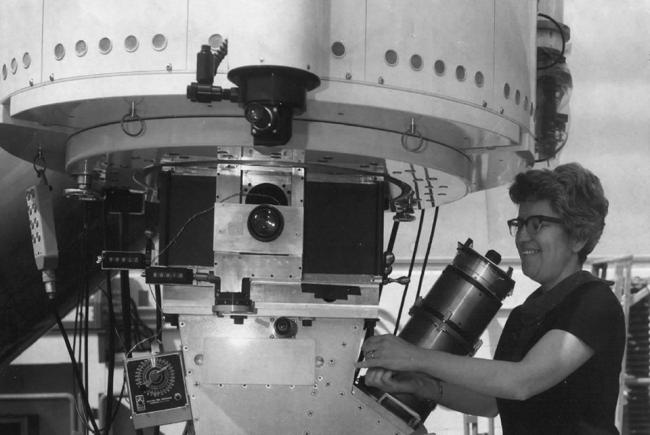 Vera Rubin, at the Kitt Peak 84-inch telescope, 1970.