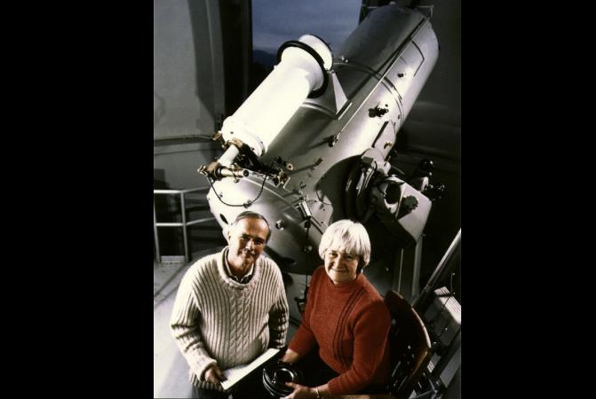 Eugene and Carolyn Shoemaker at the Palomar Observatory