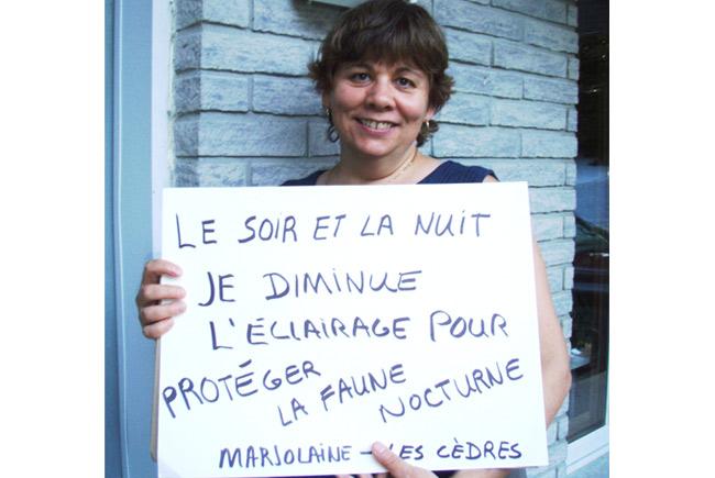 Marjolaine est l'unique ambassadrice à avoir mis de l'avant ce geste simple © Espace pour la vie