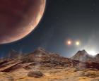 Triple star sunset