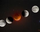 A photo sequence of the April 15, 2014 total lunar eclipse. 