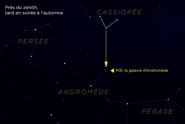M31 et Cassiopée (carte de repérage annotée))