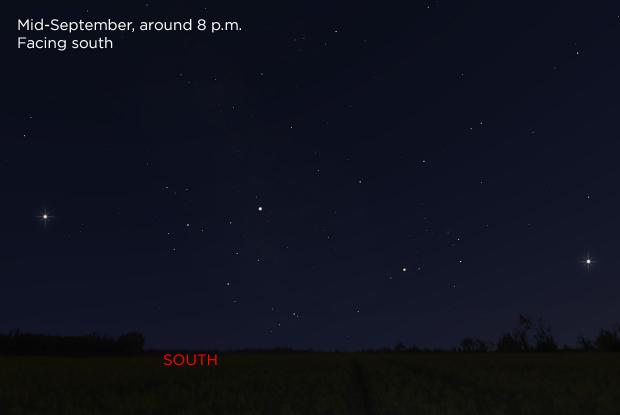 Jupiter, Saturn, and Mars 20180915