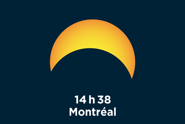 Éclipse solaire 21 août 2017 - maximum à Montréal