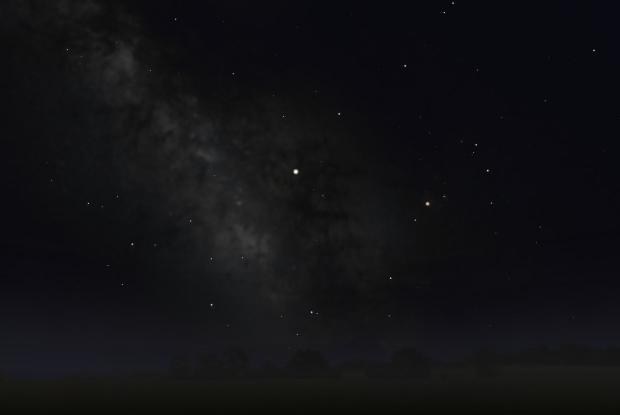 Saturn in the Milky Way 2017
