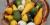 Basket full of small decorative gourds