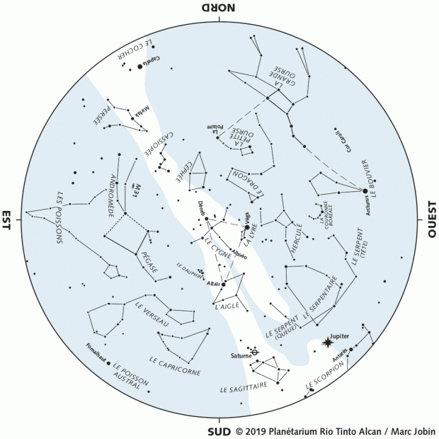 Ciel du mois - carte septembre 2019