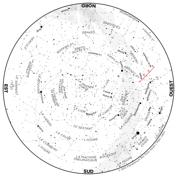 Ciel du mois - carte mars 2021
