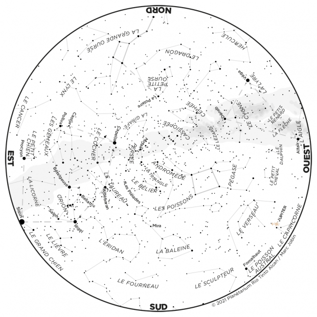 Ciel du mois - carte novembre 2021