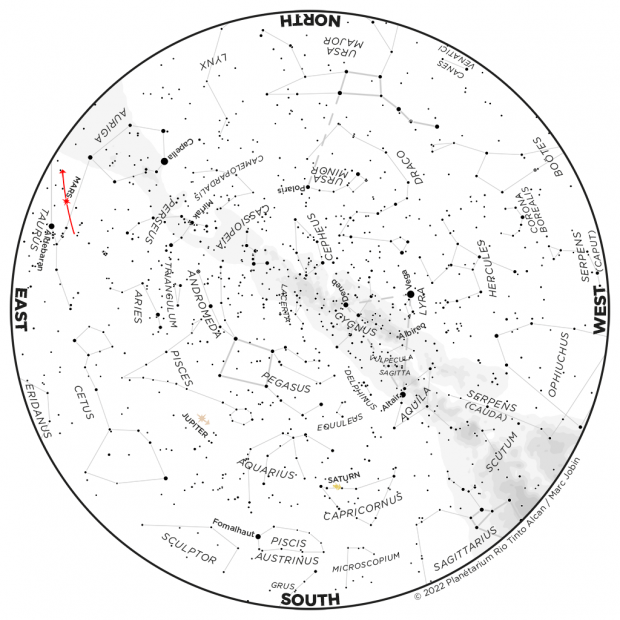 Monthly Sky map - September 2022