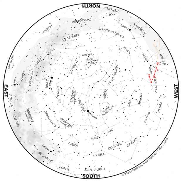 Monthly Sky map - May 2023