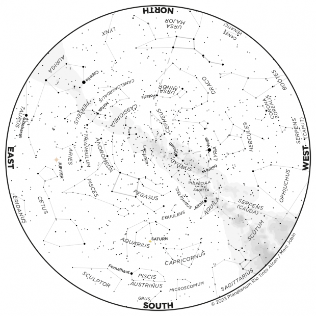 Monthly Sky map - September 2023