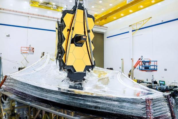 The James Webb Space Telescope in its final testing phase.
