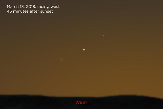 The Moon, Venus, and Mercury 20180318