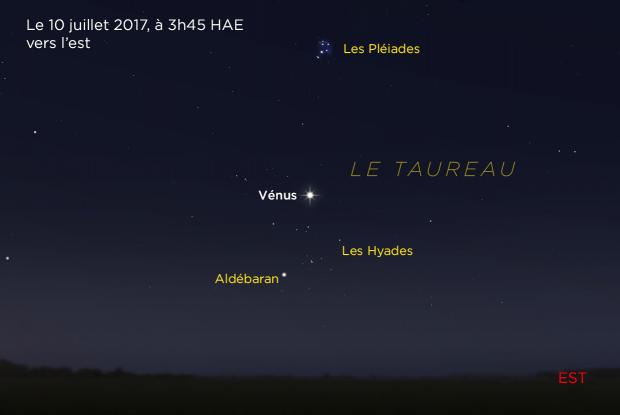 Vénus entre les Hyades et les Pléiades 20170710 (annoté)