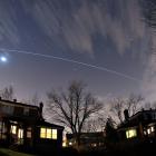 Trajectory of the International Space Station in the sky